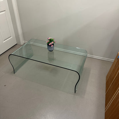 Modern Curved Glass Coffee Table