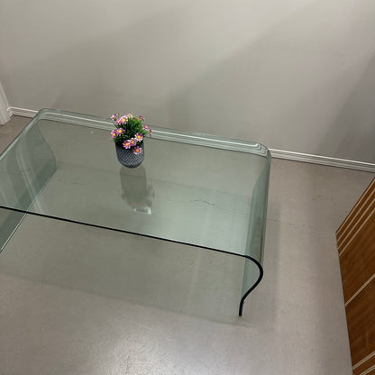 Modern Curved Glass Coffee Table