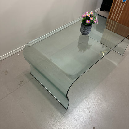 Modern Curved Glass Coffee Table