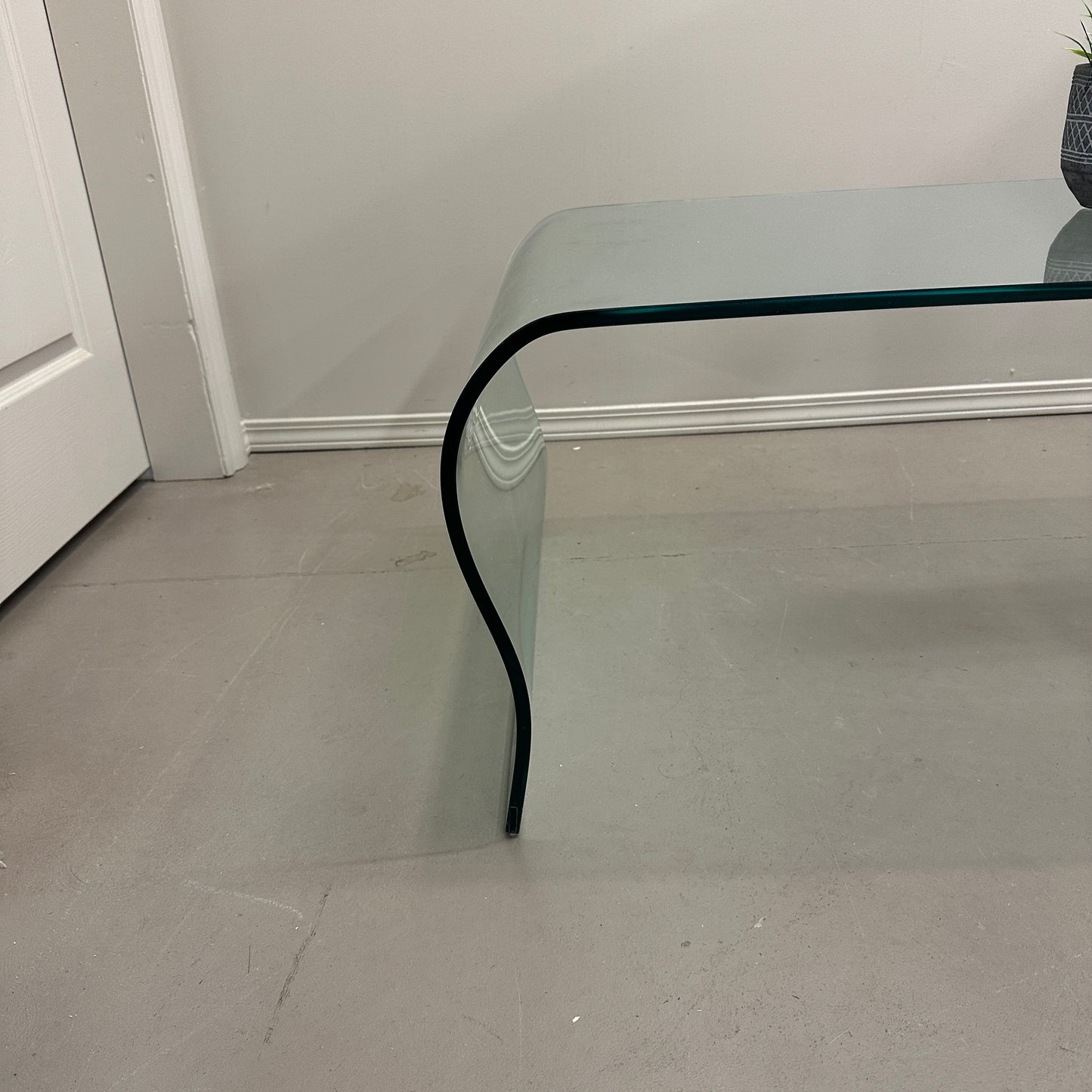 Modern Curved Glass Coffee Table