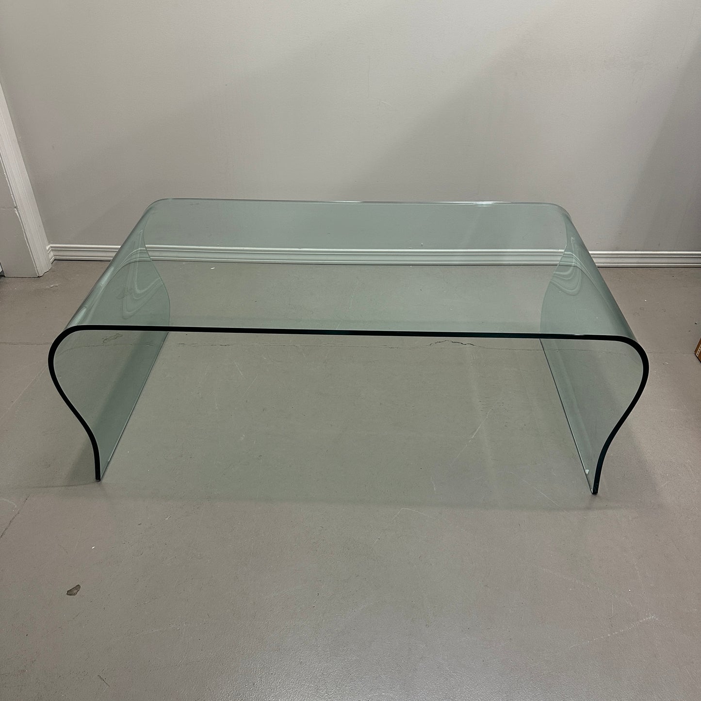 Modern Curved Glass Coffee Table