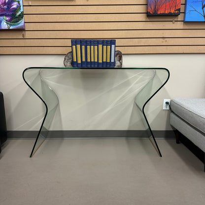 Modern Curved Glass Console Table