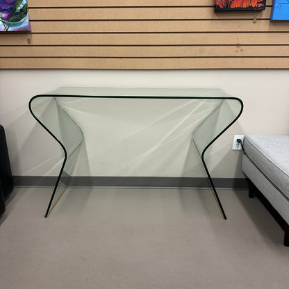 Modern Curved Glass Console Table