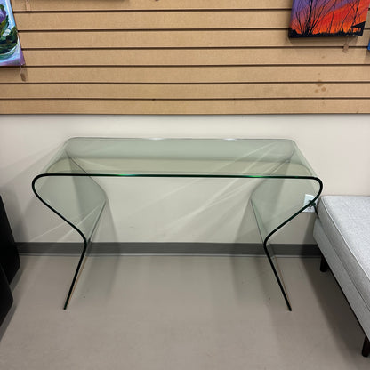 Modern Curved Glass Console Table
