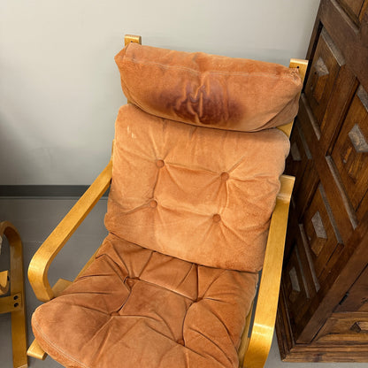 1970s Norwegian Leather Accent Chair (x2)