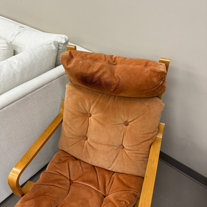 1970s Norwegian Leather Accent Chair (x2)