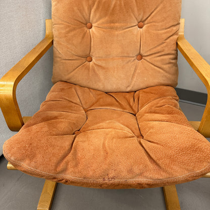 1970s Norwegian Leather Accent Chair (x2)