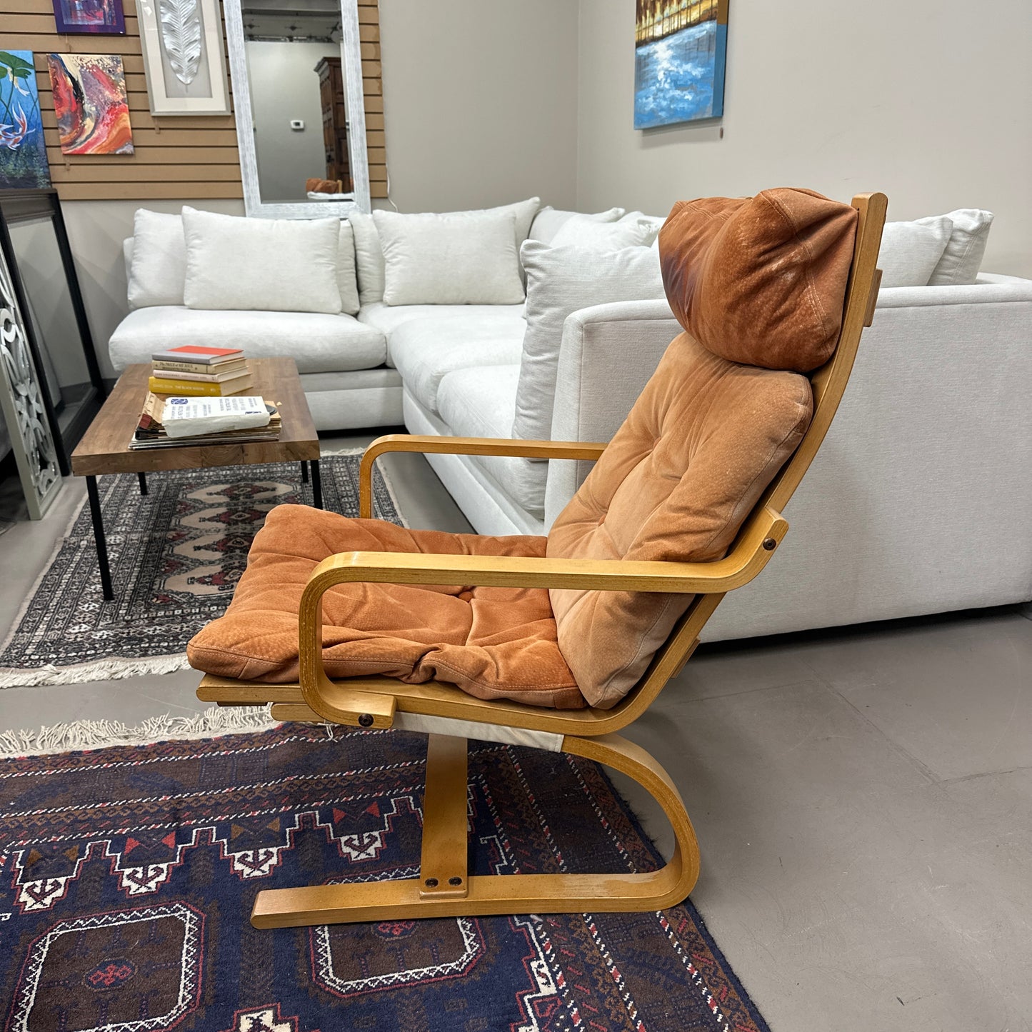 1970s Norwegian Leather Accent Chair (x2)