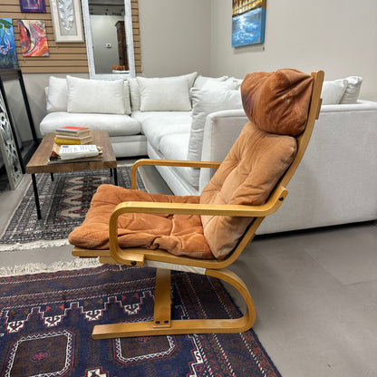 1970s Norwegian Leather Accent Chair (x2)