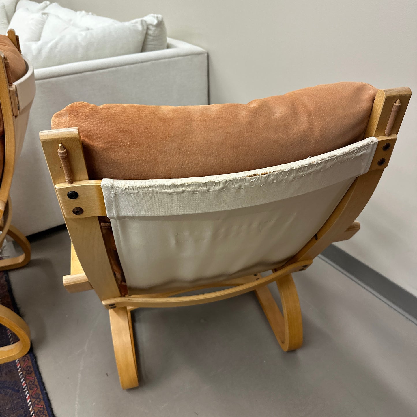 1970s Norwegian Leather Accent Chair (x2)