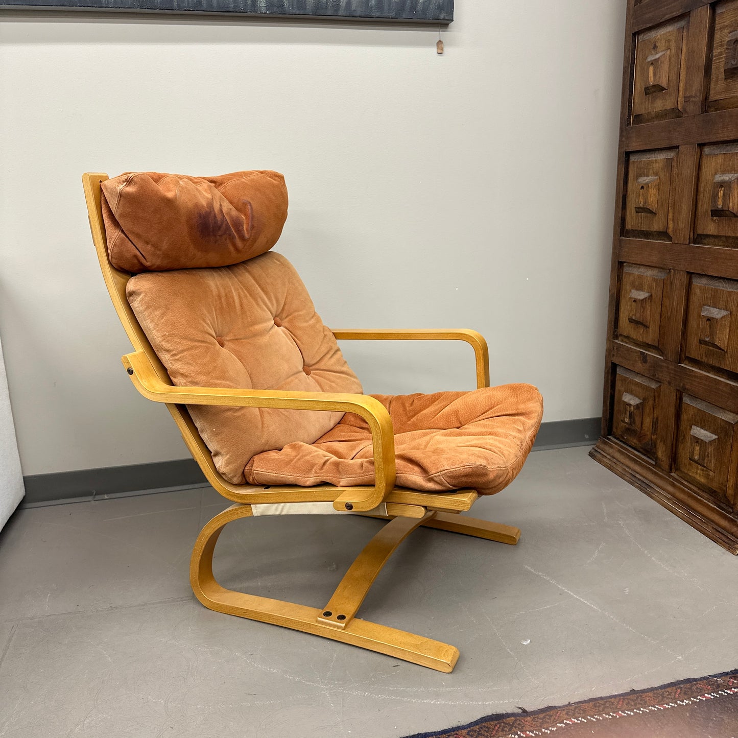 1970s Norwegian Leather Accent Chair