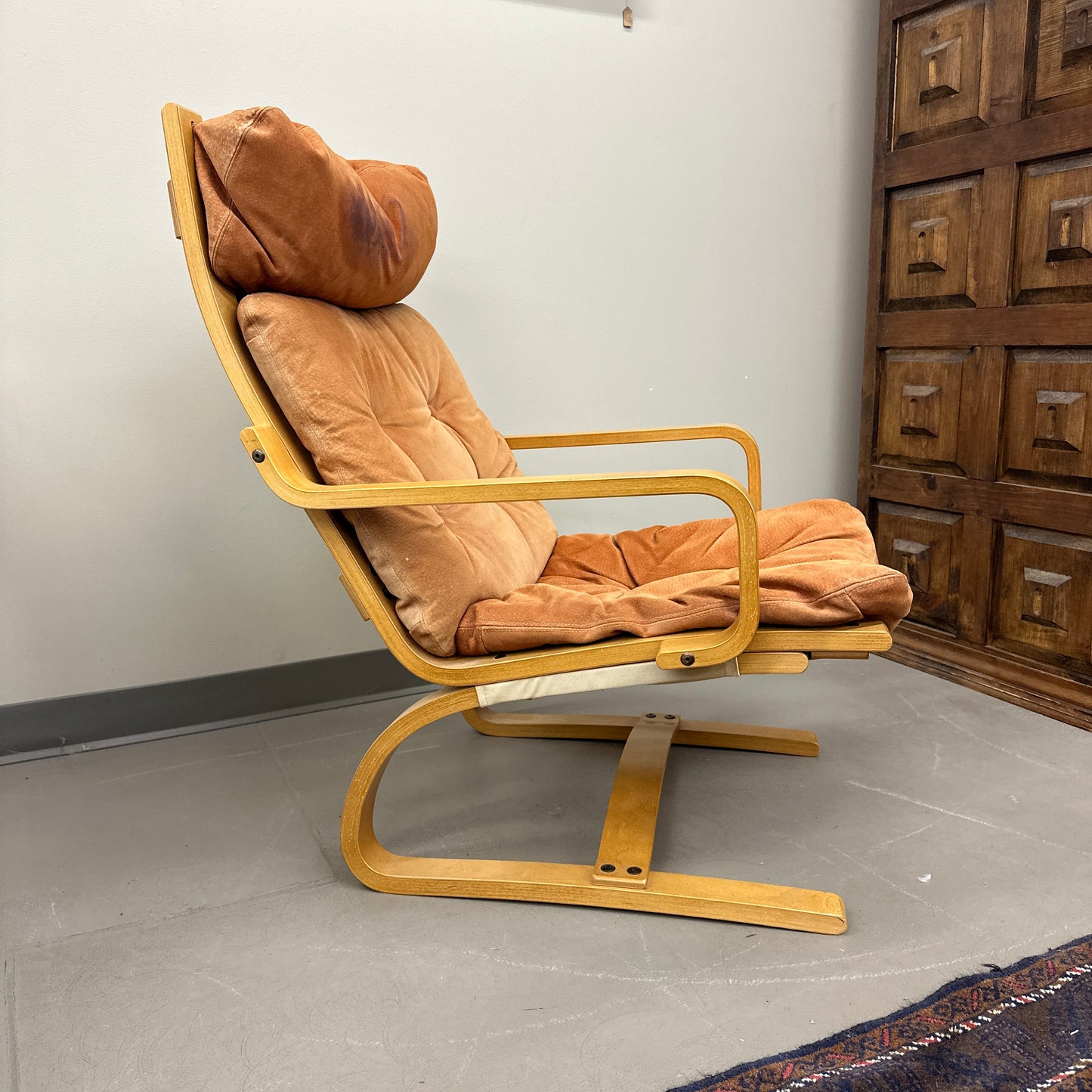 1970s Norwegian Leather Accent Chair