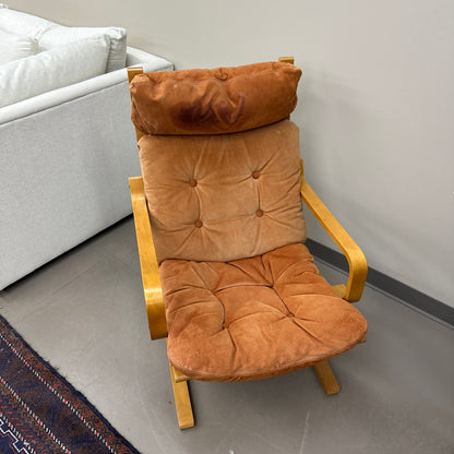 1970s Norwegian Leather Accent Chair