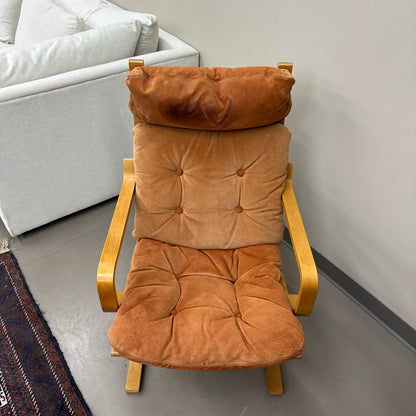 1970s Norwegian Leather Accent Chair (x2)