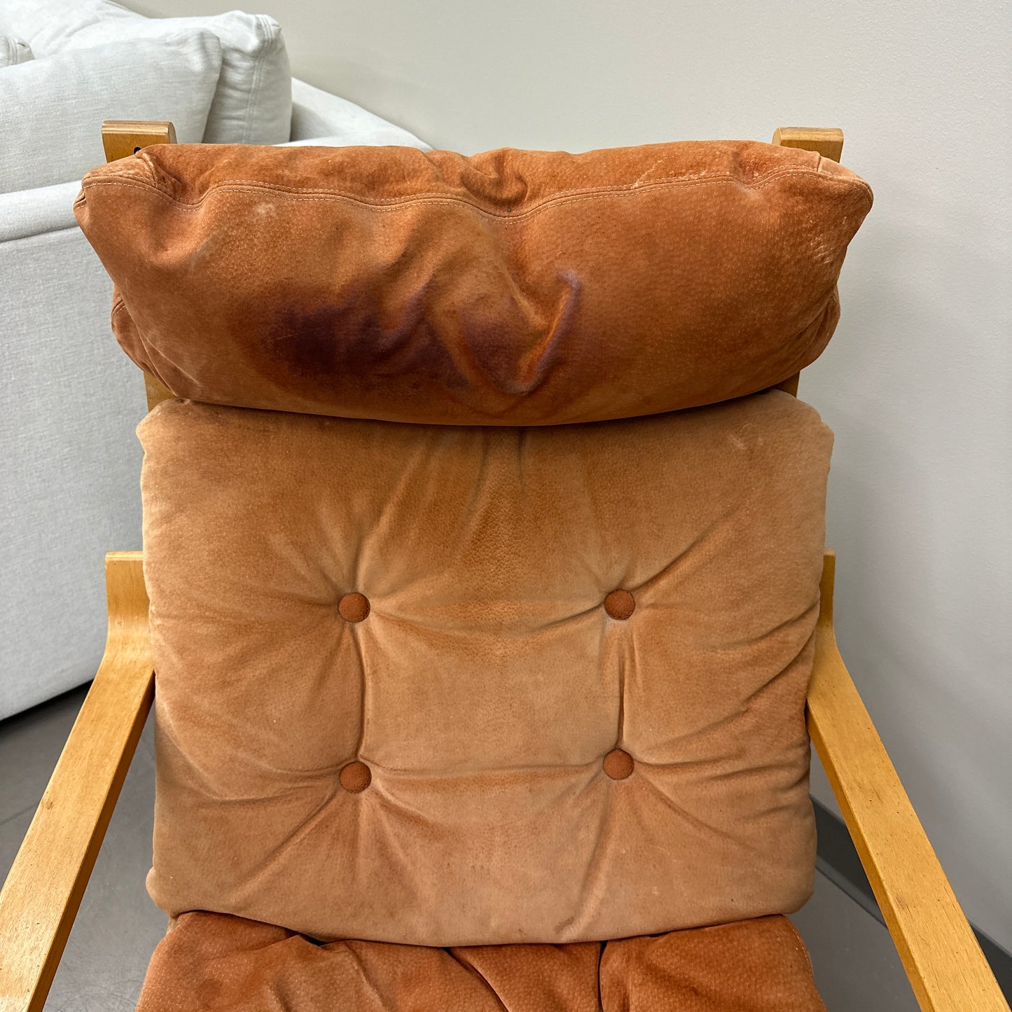 1970s Norwegian Leather Accent Chair