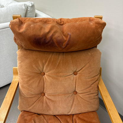 1970s Norwegian Leather Accent Chair