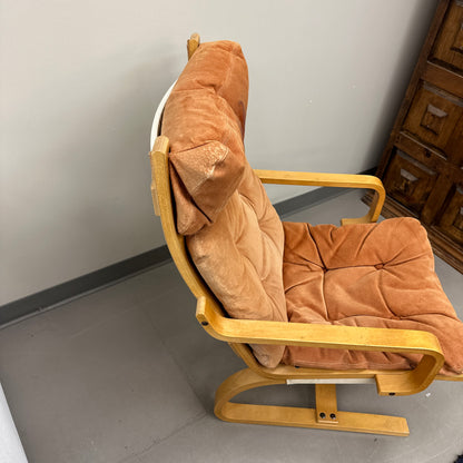1970s Norwegian Leather Accent Chair
