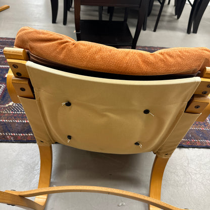 1970s Norwegian Leather Accent Chair