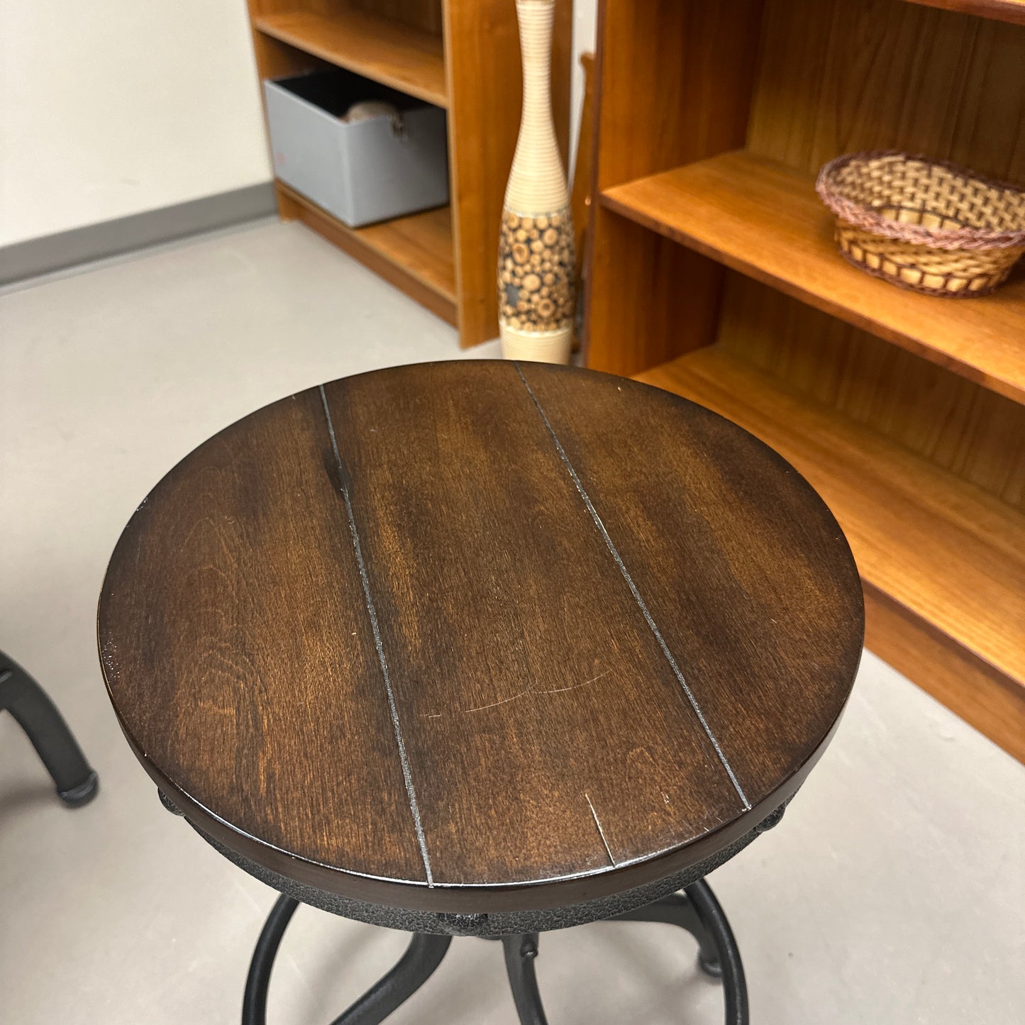 Linon Steel/Wood Industrial Adjustable Round Bar Set