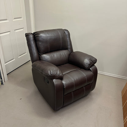 Faux Leather Brown Recliner Chair