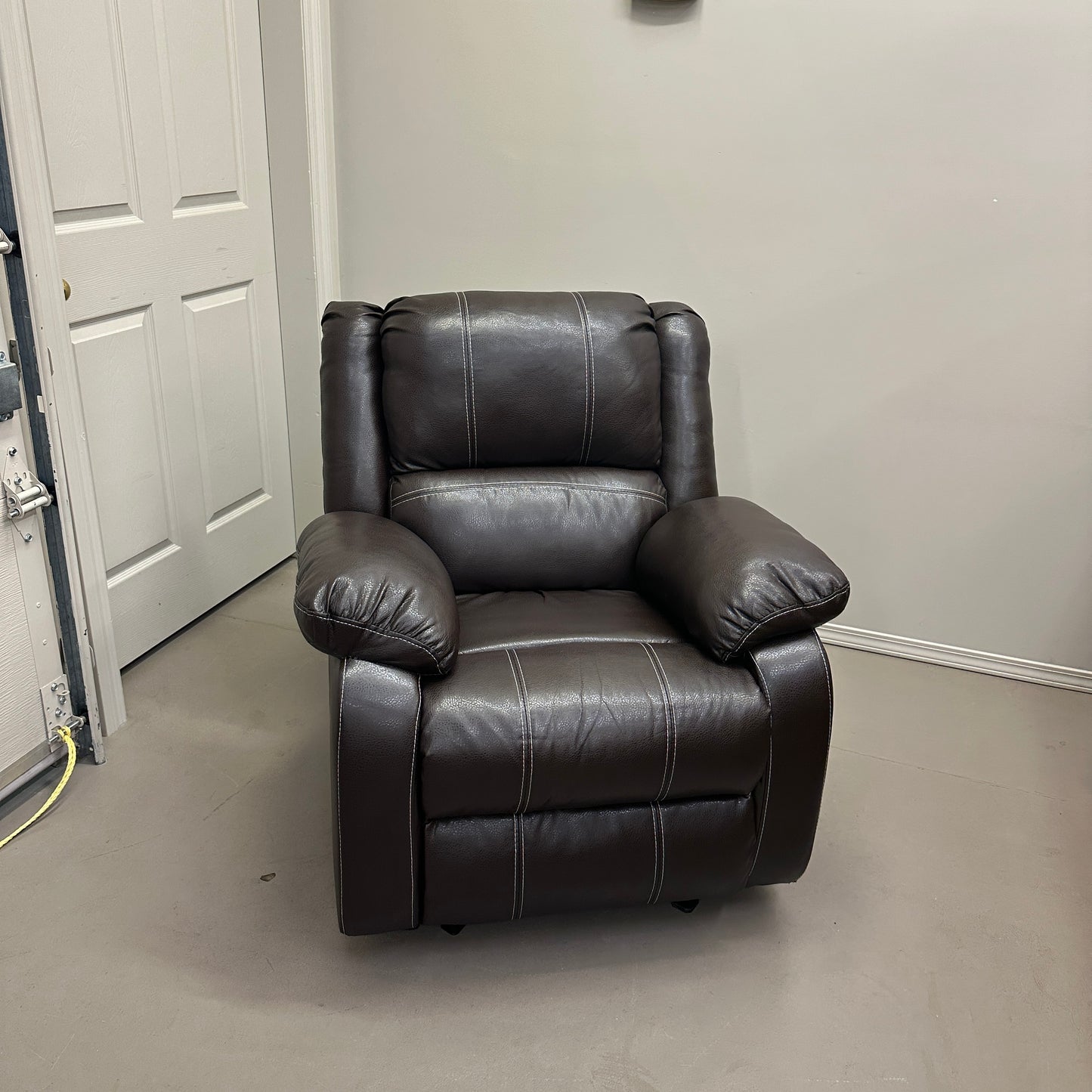Faux Leather Brown Recliner Chair
