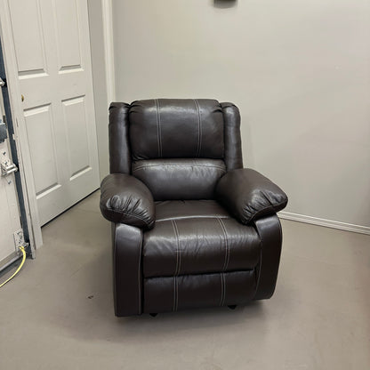 Faux Leather Brown Recliner Chair