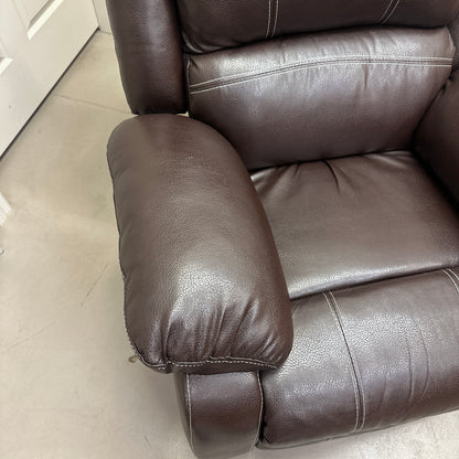 Faux Leather Brown Recliner Chair