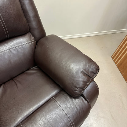 Faux Leather Brown Recliner Chair