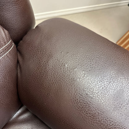 Faux Leather Brown Recliner Chair