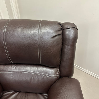 Faux Leather Brown Recliner Chair