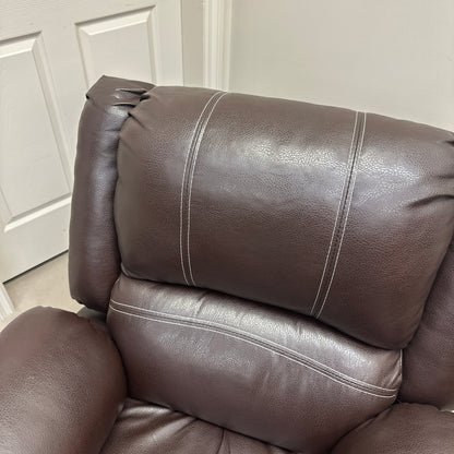 Faux Leather Brown Recliner Chair