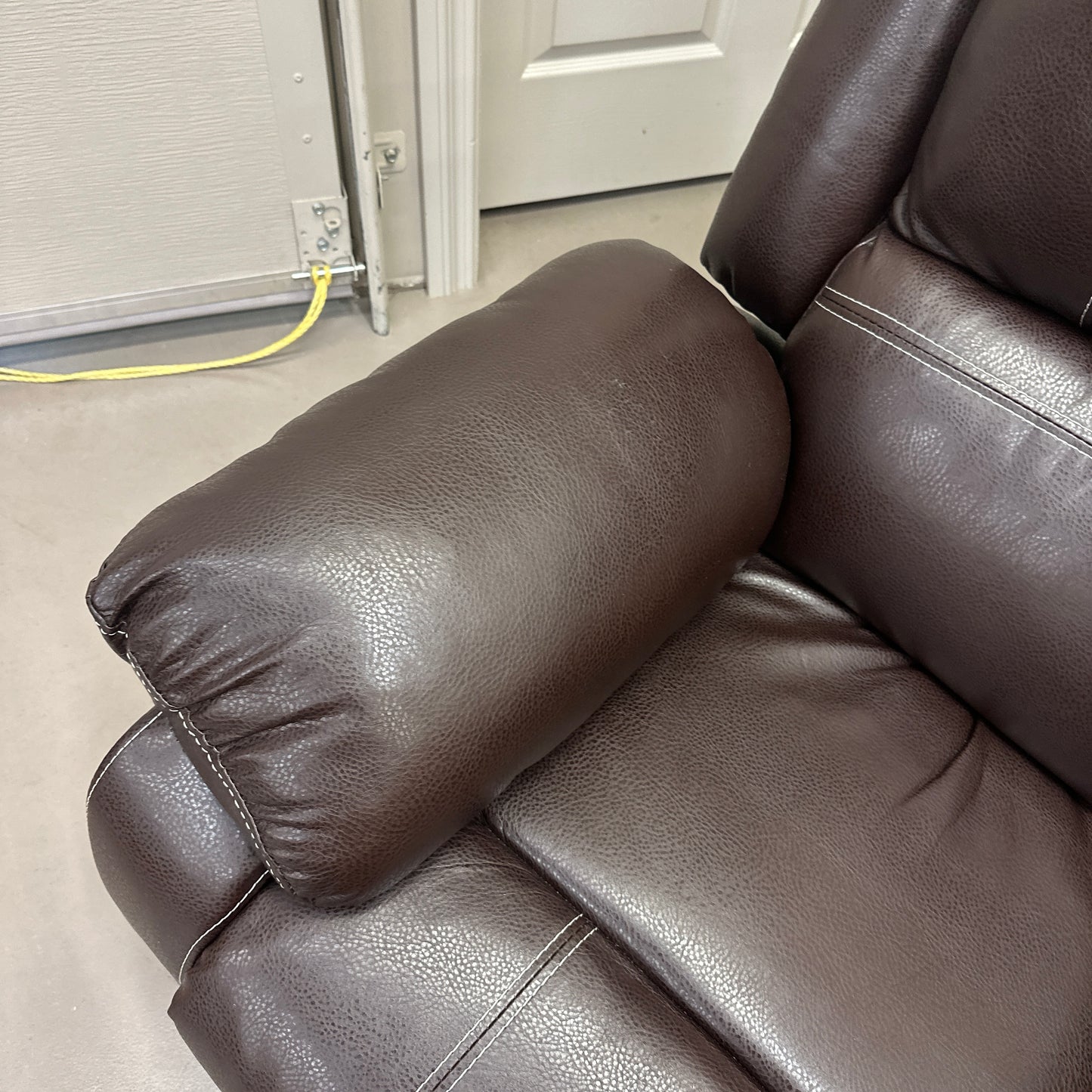 Faux Leather Brown Recliner Chair