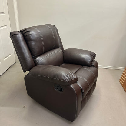 Faux Leather Brown Recliner Chair