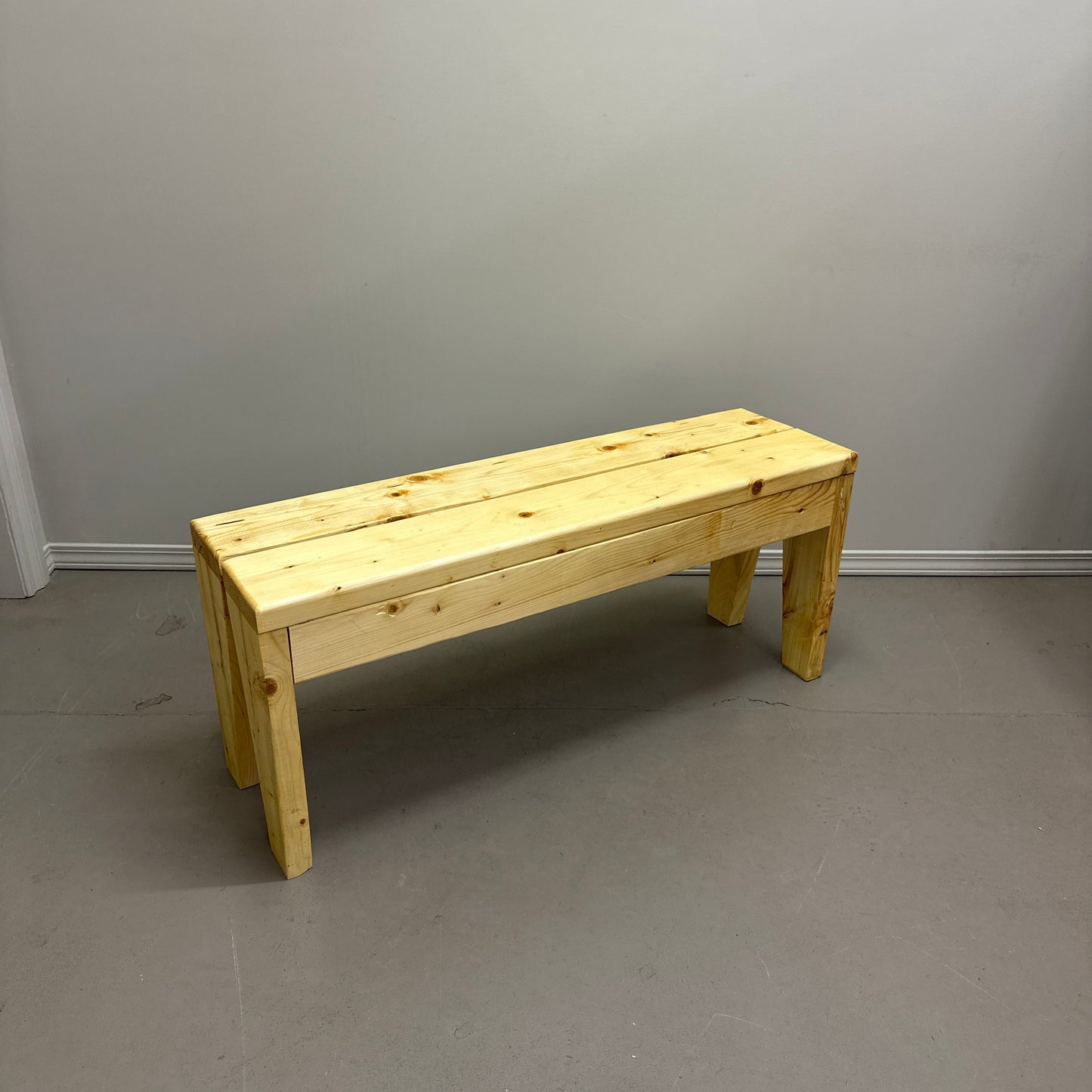 Pine Slab Solid Wood Bench