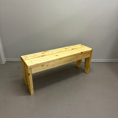 Pine Slab Solid Wood Bench