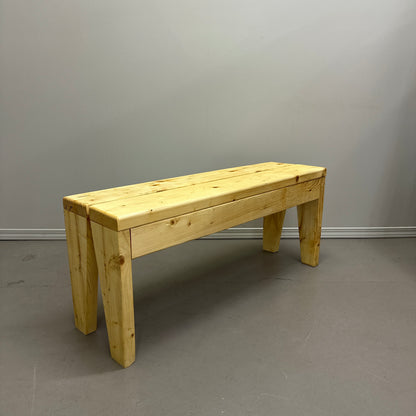 Pine Slab Solid Wood Bench