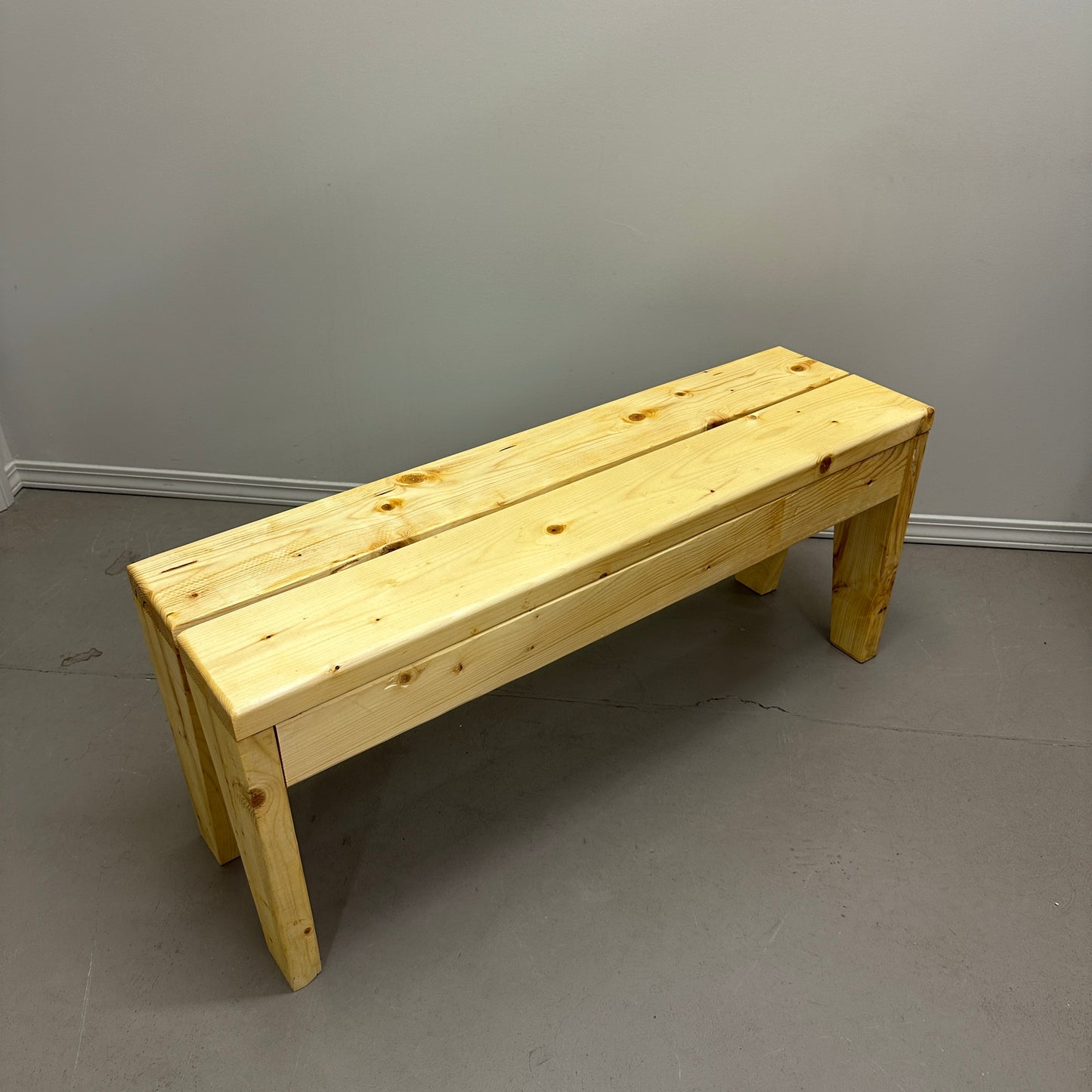 Pine Slab Solid Wood Bench