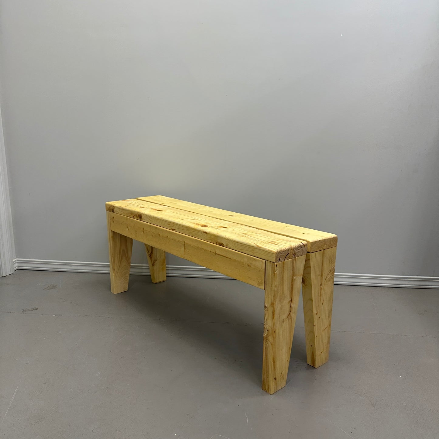 Pine Slab Solid Wood Bench