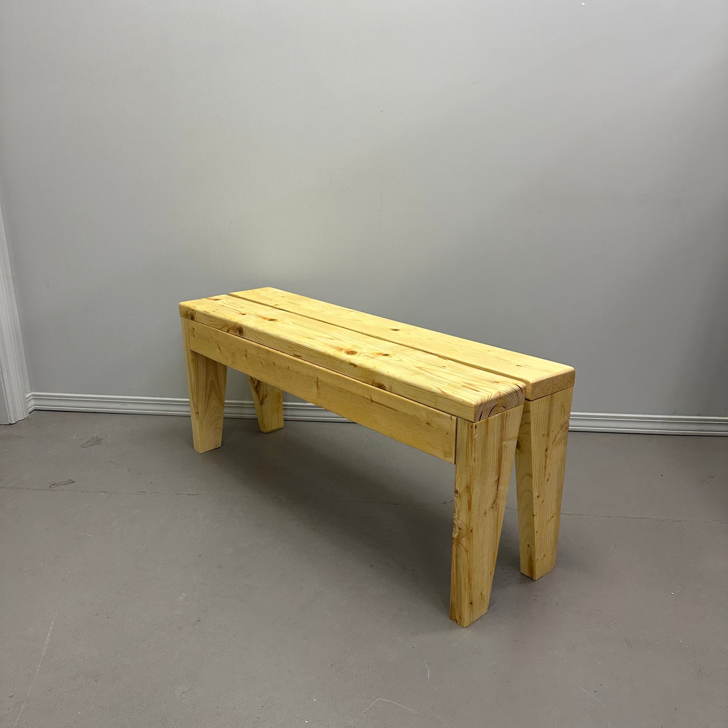 Pine Slab Solid Wood Bench