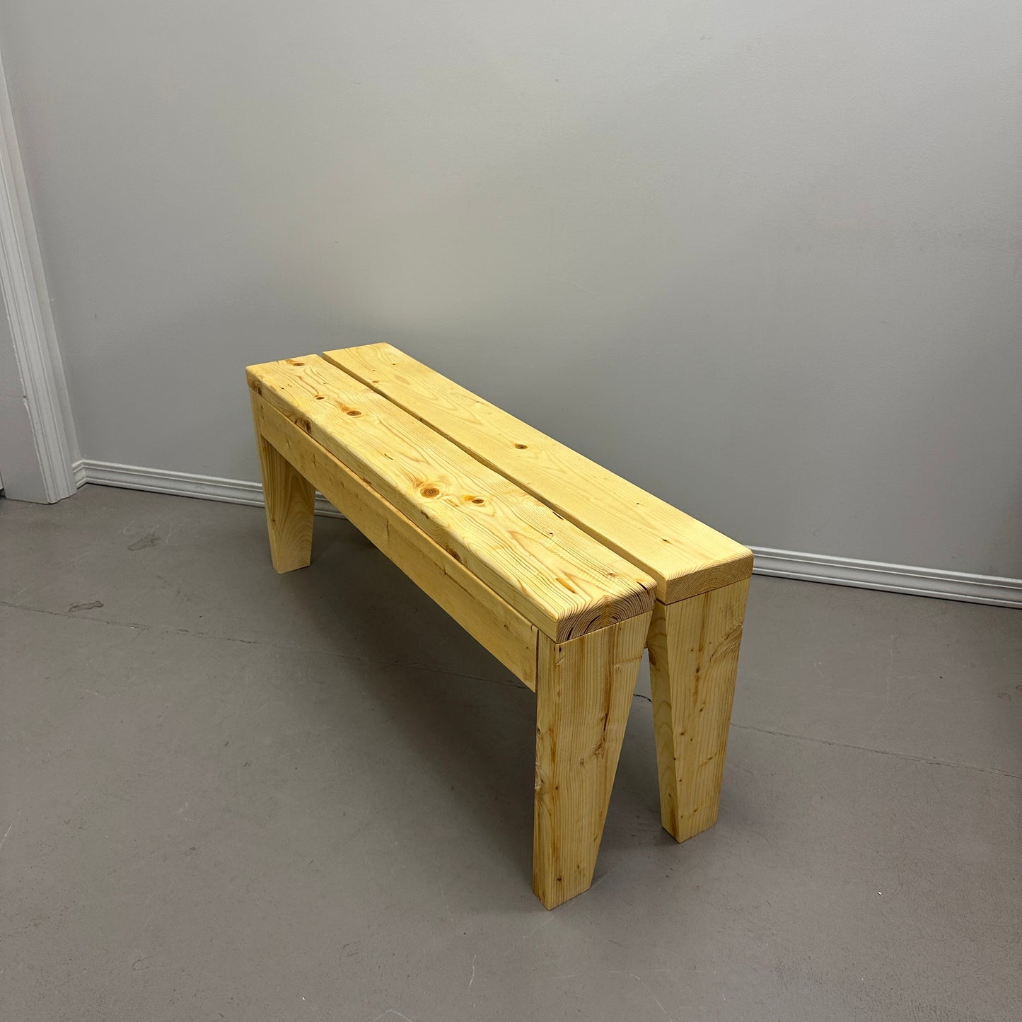 Pine Slab Solid Wood Bench