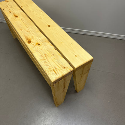 Pine Slab Solid Wood Bench