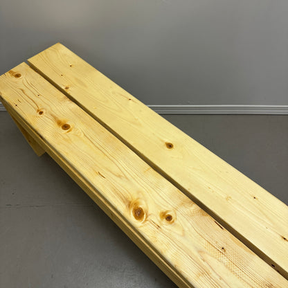 Pine Slab Solid Wood Bench