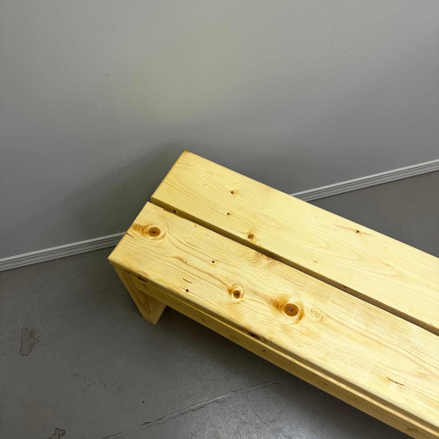 Pine Slab Solid Wood Bench