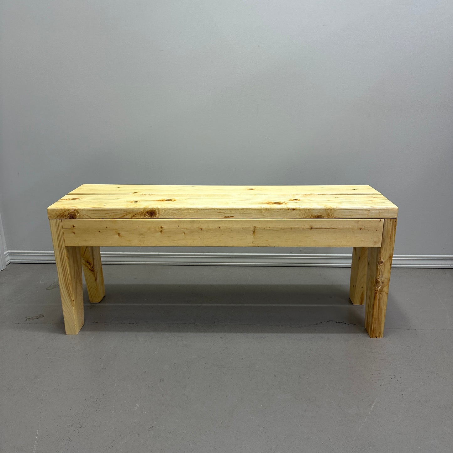 Pine Slab Solid Wood Bench