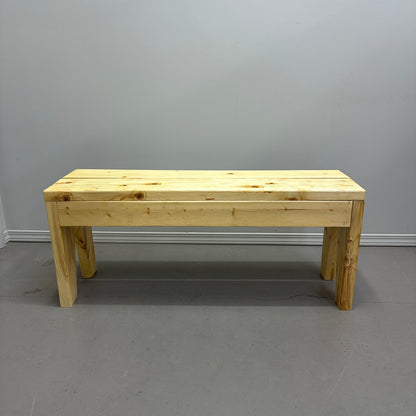 Pine Slab Solid Wood Bench