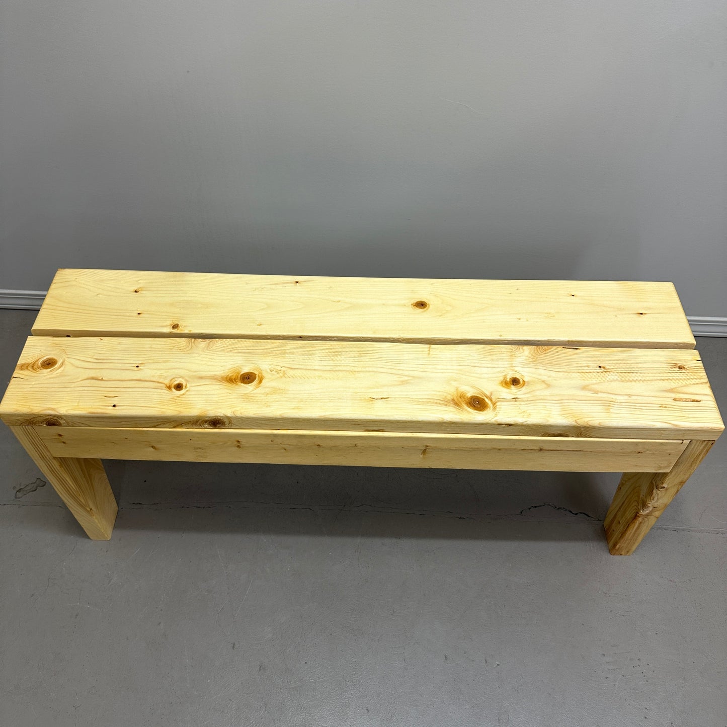 Pine Slab Solid Wood Bench