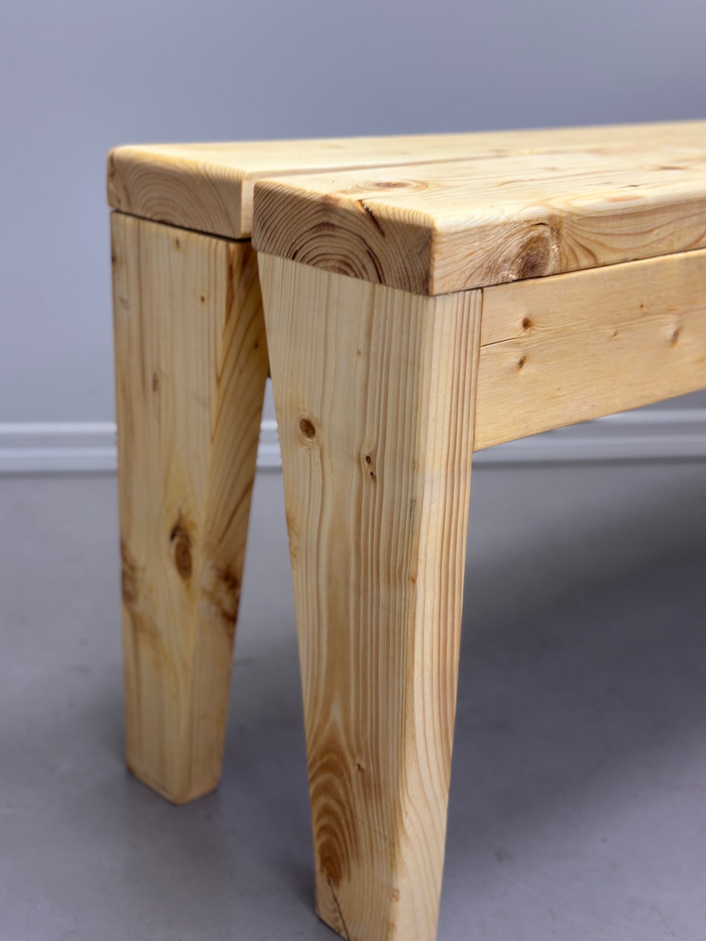 Pine Slab Solid Wood Bench