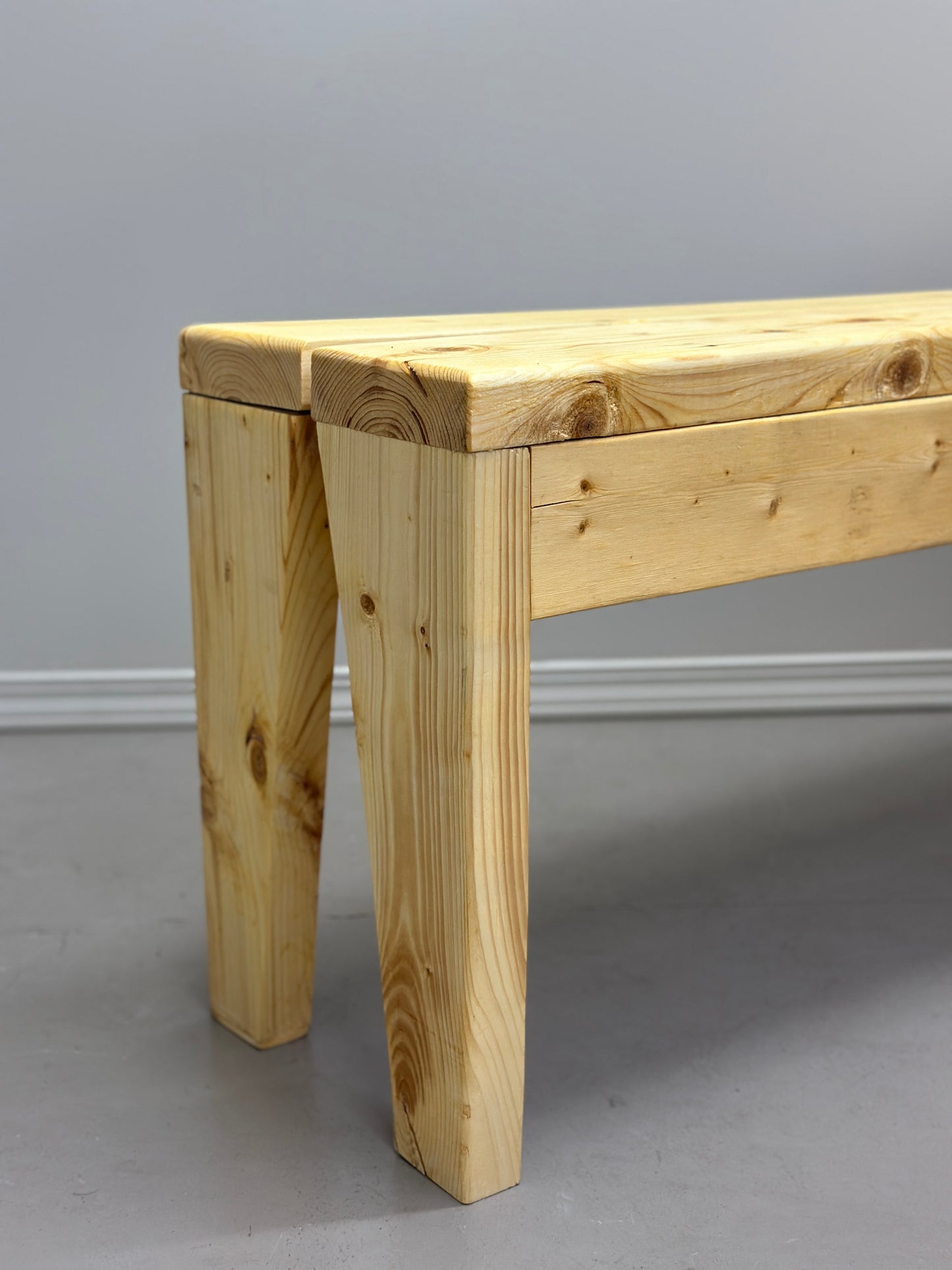 Pine Slab Solid Wood Bench