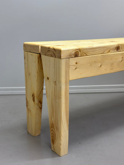 Pine Slab Solid Wood Bench