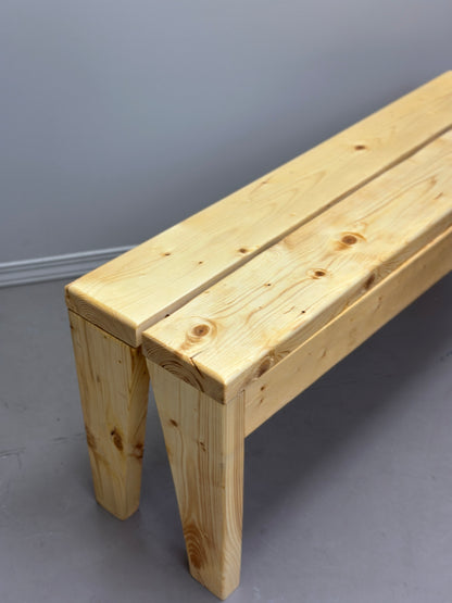 Pine Slab Solid Wood Bench